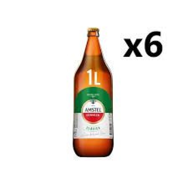 PACK chapa  clásica  1 L. AMSTEL X 6 BOT
